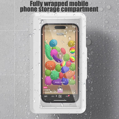 Waterproof Shower Phone Holder Case – 360° Rotation, Anti-Fog, Wall Mount, Touch Screen Compatible for iPhone, Samsung, Xiaomi, Universal 6.8-Inch