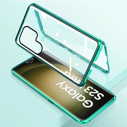 Anti-Peeping Magnetic Case for Samsung – Double-Sided Tempered Glass Privacy Cover | Fits S25, S24, S23, S22, S21 Ultra, Note 20, S23 FE