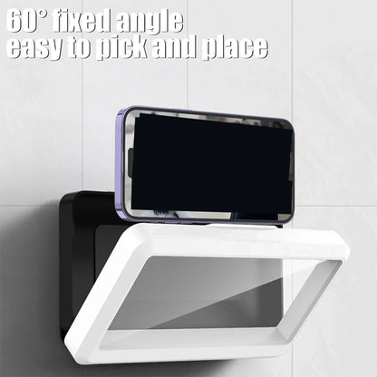 Waterproof Shower Phone Holder Case – 360° Rotation, Anti-Fog, Wall Mount, Touch Screen Compatible for iPhone, Samsung, Xiaomi, Universal 6.8-Inch