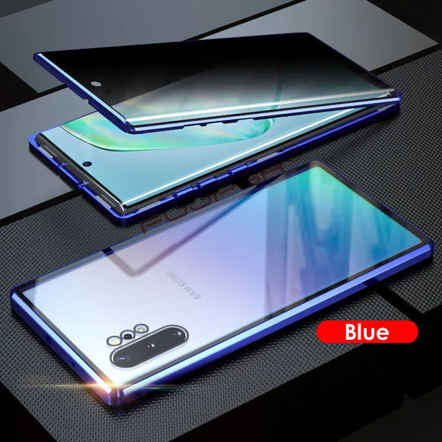 Anti-Peeping Magnetic Case for Samsung – Double-Sided Tempered Glass Privacy Cover | Fits S25, S24, S23, S22, S21 Ultra, Note 20, S23 FE