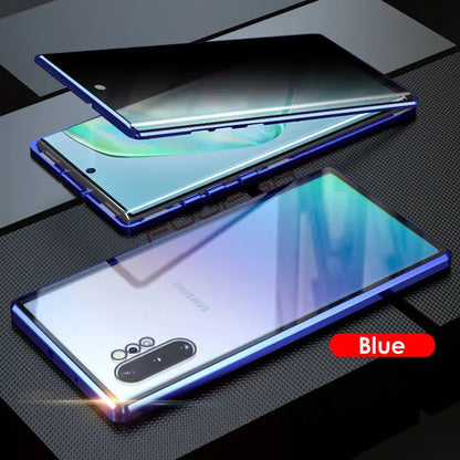 Anti-Peeping Magnetic Case for Samsung – Double-Sided Tempered Glass Privacy Cover | Fits S25, S24, S23, S22, S21 Ultra, Note 20, S23 FE