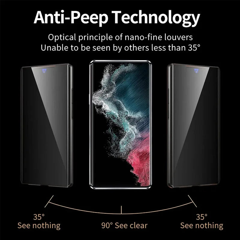 Anti-Peeping Magnetic Case for Samsung – Double-Sided Tempered Glass Privacy Cover | Fits S25, S24, S23, S22, S21 Ultra, Note 20, S23 FE