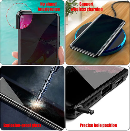 Anti-Peeping Magnetic Case for Samsung – Double-Sided Tempered Glass Privacy Cover | Fits S25, S24, S23, S22, S21 Ultra, Note 20, S23 FE