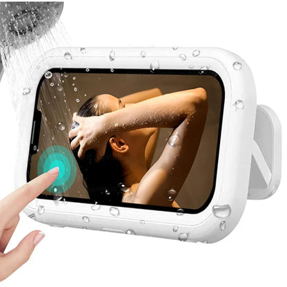 Waterproof Shower Phone Holder Case – 360° Rotation, Anti-Fog, Wall Mount, Touch Screen Compatible for iPhone, Samsung, Xiaomi, Universal 6.8-Inch