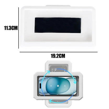 Waterproof Shower Phone Holder Case – 360° Rotation, Anti-Fog, Wall Mount, Touch Screen Compatible for iPhone, Samsung, Xiaomi, Universal 6.8-Inch