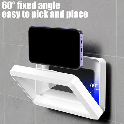 Waterproof Shower Phone Holder Case – 360° Rotation, Anti-Fog, Wall Mount, Touch Screen Compatible for iPhone, Samsung, Xiaomi, Universal 6.8-Inch