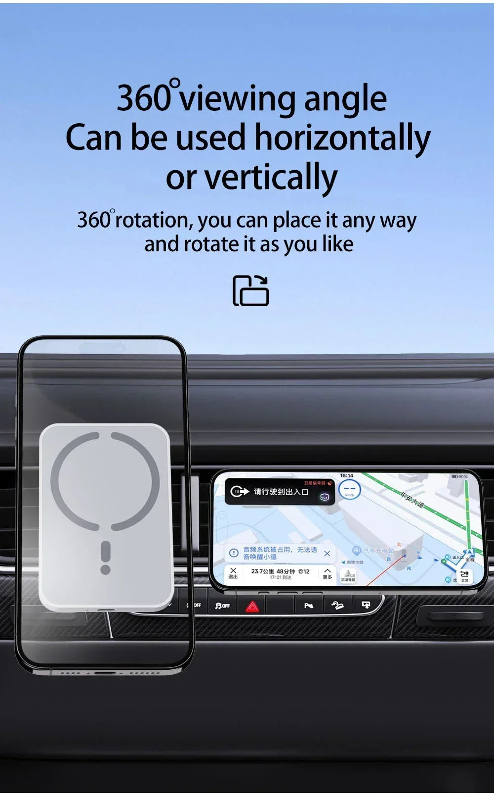 30W Magnetic Wireless Car Charger Air Vent Clip Phone Holder For Magsafe iPhone 16 15 14 13 12 Pro Max Fast Car Charging Stand