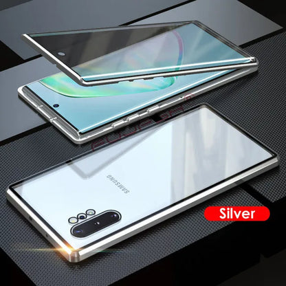 Anti-Peeping Magnetic Case for Samsung – Double-Sided Tempered Glass Privacy Cover | Fits S25, S24, S23, S22, S21 Ultra, Note 20, S23 FE