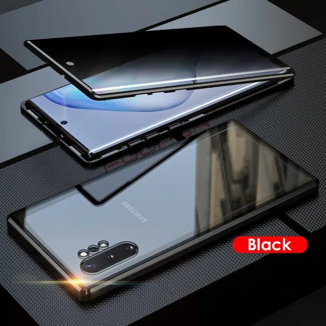 Anti-Peeping Magnetic Case for Samsung – Double-Sided Tempered Glass Privacy Cover | Fits S25, S24, S23, S22, S21 Ultra, Note 20, S23 FE