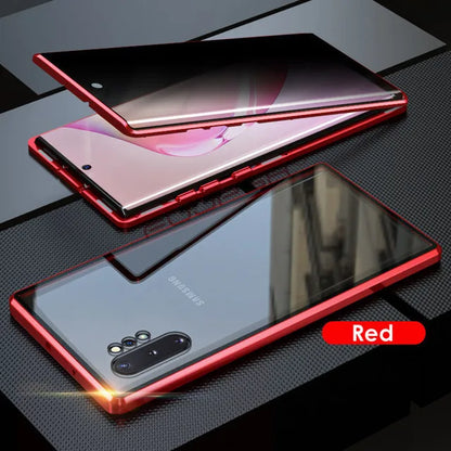 Anti-Peeping Magnetic Case for Samsung – Double-Sided Tempered Glass Privacy Cover | Fits S25, S24, S23, S22, S21 Ultra, Note 20, S23 FE